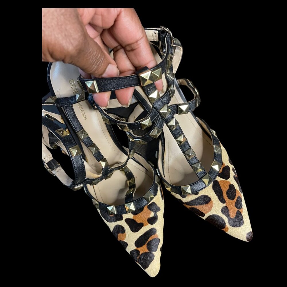 BCBGeneration - Size 7M - Natural Black/Leopard Print